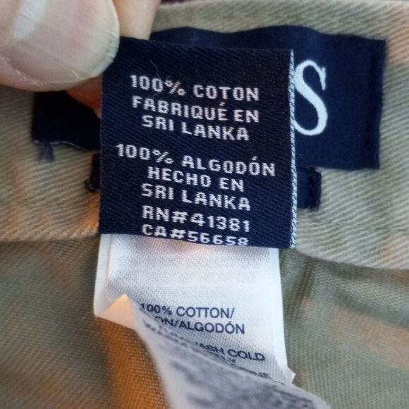 Chaps 36x34 Twill Pants Mens Hudson Tan 5 Pocket 100% Cotton Sri Lanka - Picture 14 of 15